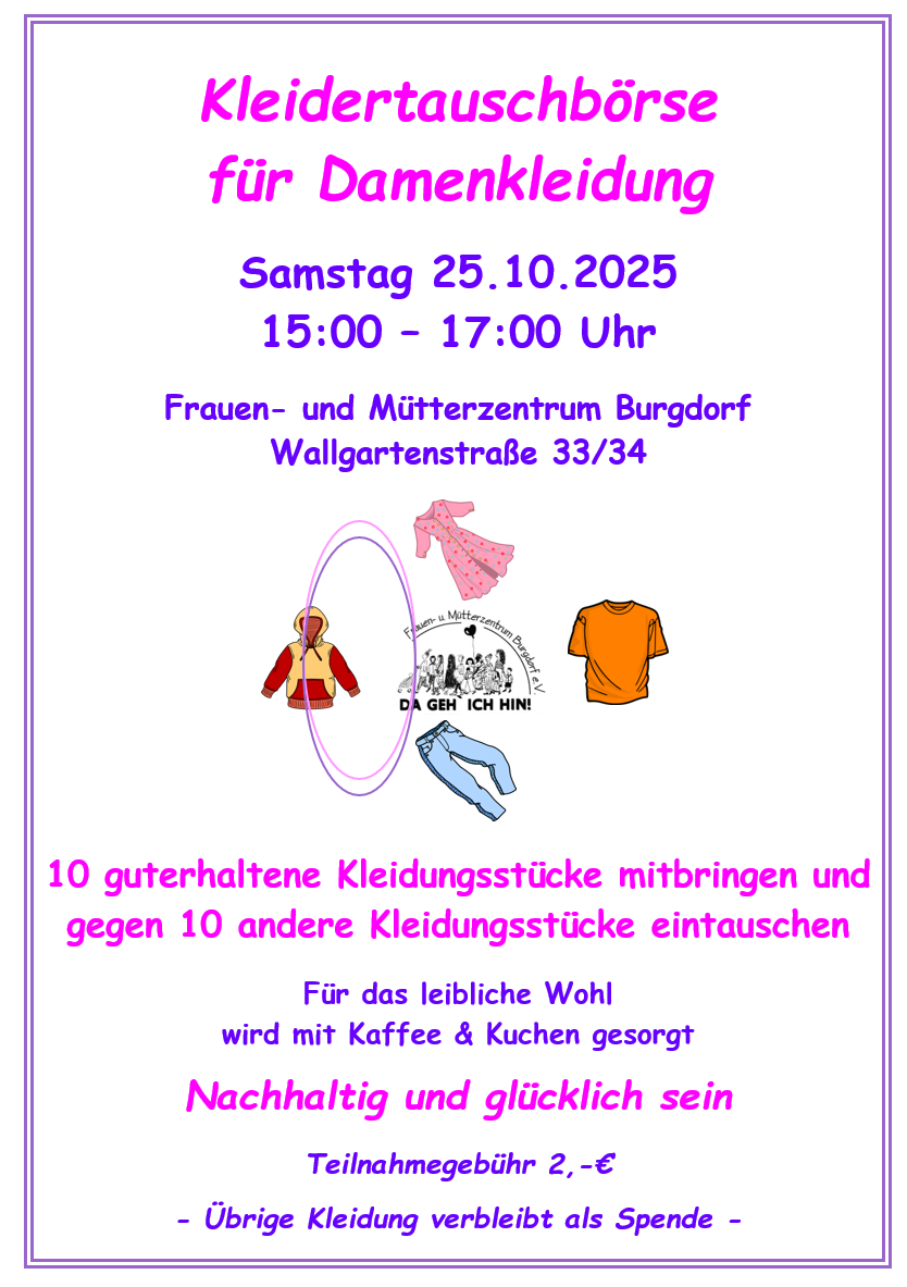 Damenkleidung Tauschbörse