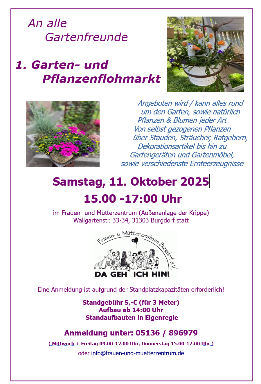 Garten- und Pflanzenflohmarkt