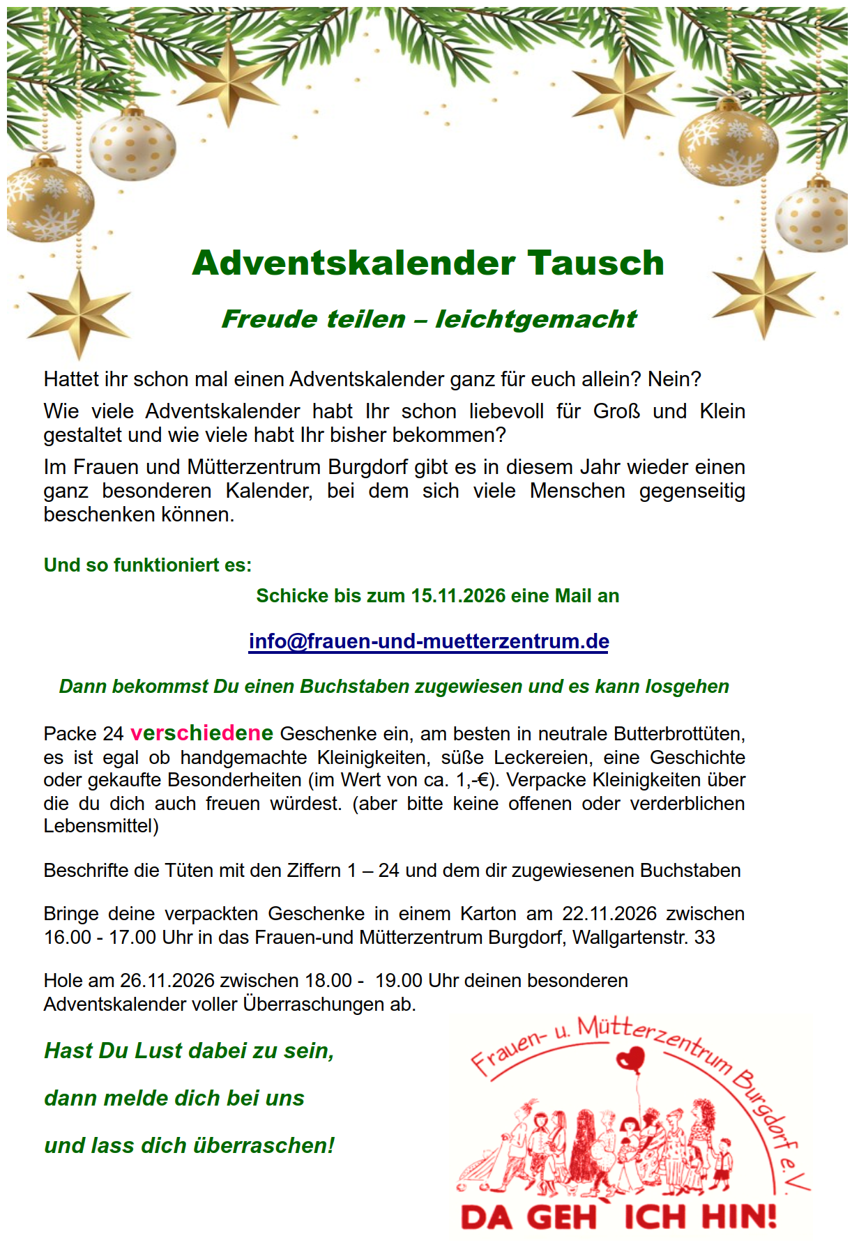 Adventskalendertausch