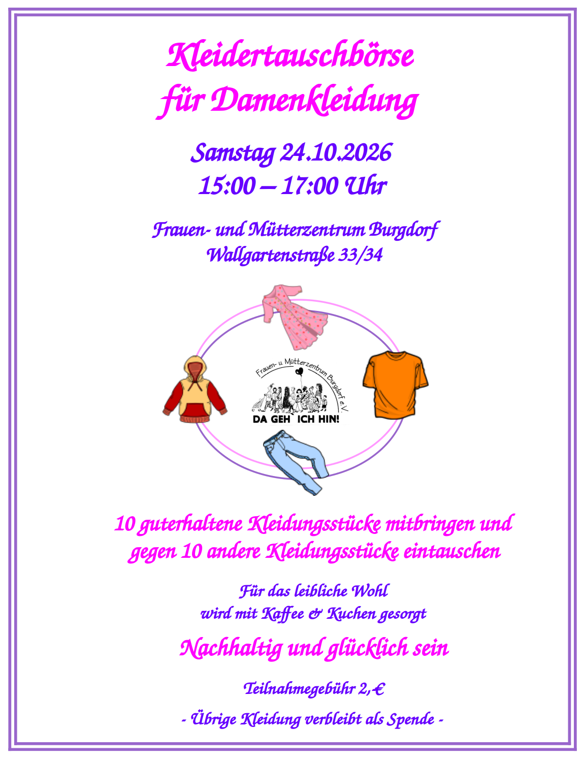 Damenkleidung Tauschb�rse