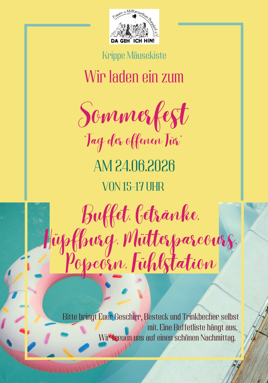 Sommerfest am 24.06.2026 Freie Krippenplätze